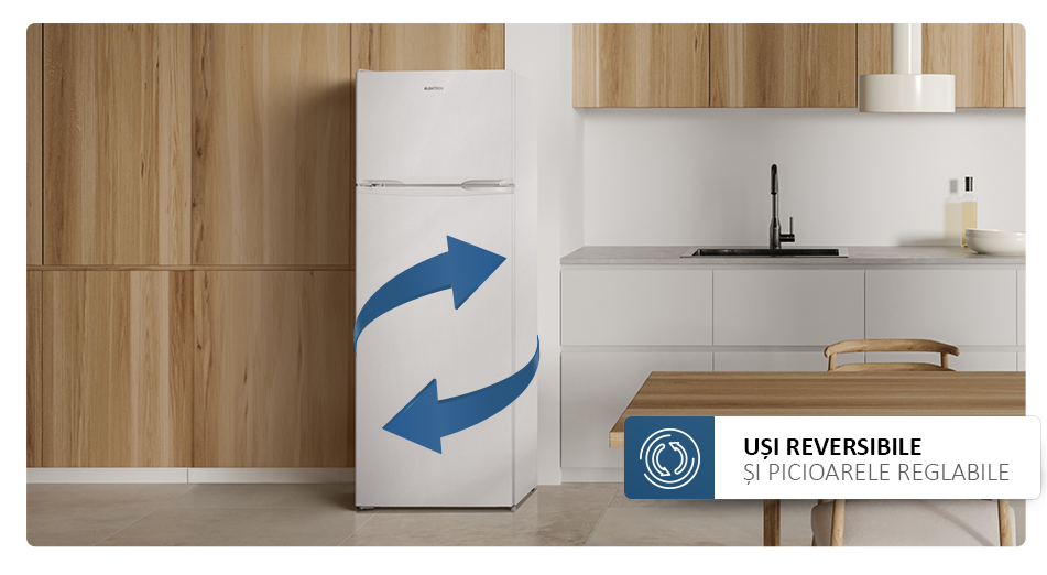 Frigider cu 2 usi Albatros FA283E, 206 l, Clasa energetica E, H 143 cm, Alb