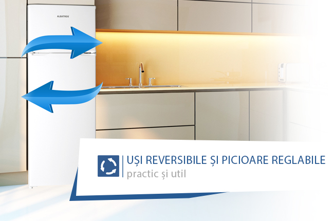 Frigider cu 2 usi Albatros FA203E, 151 L, Clasa energetica E, H 123 cm, Alb