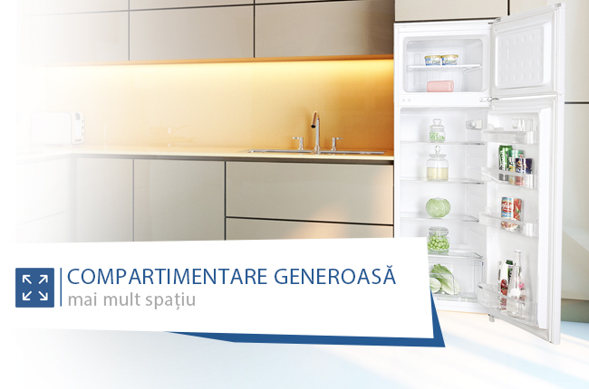 Frigider cu 2 usi Albatros FA203E, 151 L, Clasa energetica E, H 123 cm, Alb