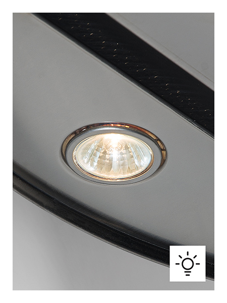 Hota total incorporabila Pyramis Turbo ERN 52cm Inox