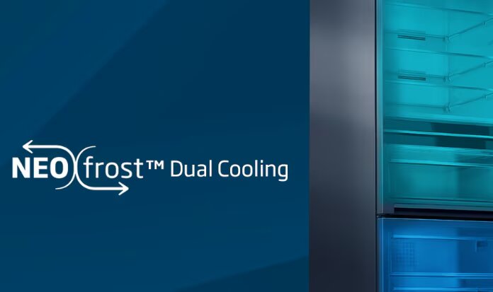 Side by side Beko GN162340XBRN, 571 l, Clasa E, NeoFrost Dual Cooling