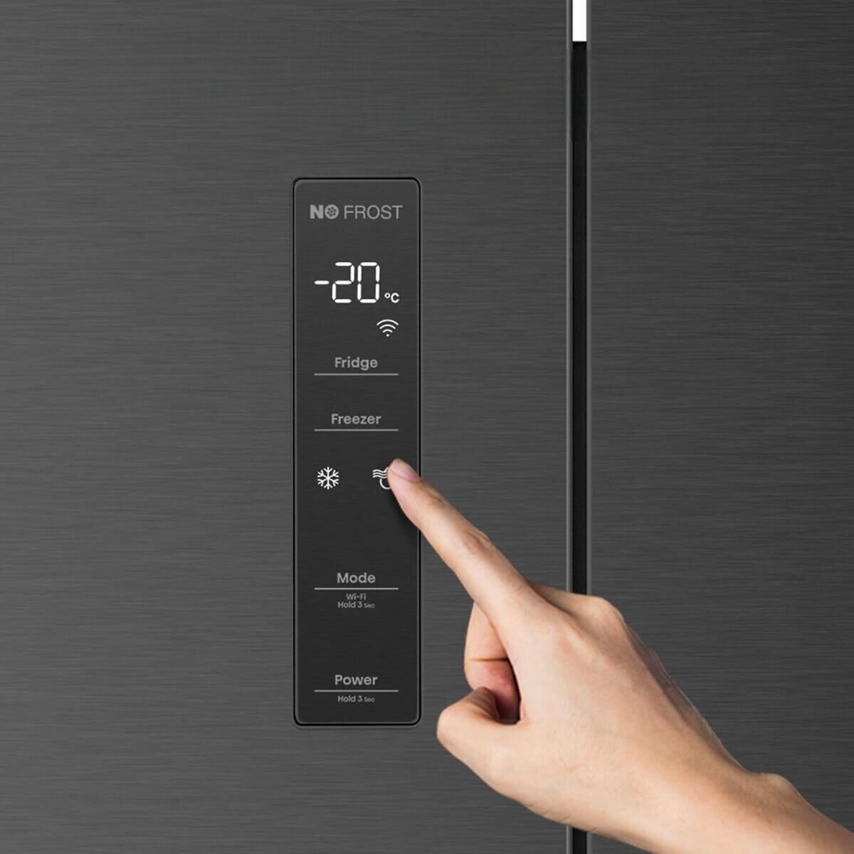 Combina frigorifica LDK CF-344NFDI IX, Capacitate 344 l, No Frost, Control Touch, Racire rapida, Congelare rapida, Mod Inteligent, H 195 cm, Inox