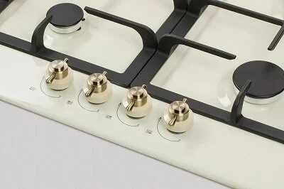 Plita incorporabila LDK Oviedo JZ4BEIGE60, Gaz, 4 arzatoare, Aprindere electrica, Gratare fonta, Siguranta, 60 cm, Bej