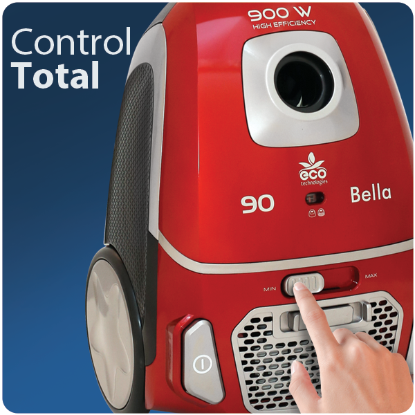 Aspirator Albatros Bella 90 Eco, Putere motor 900W, Filtru HEPA, Capacitate 3 L, Rosu