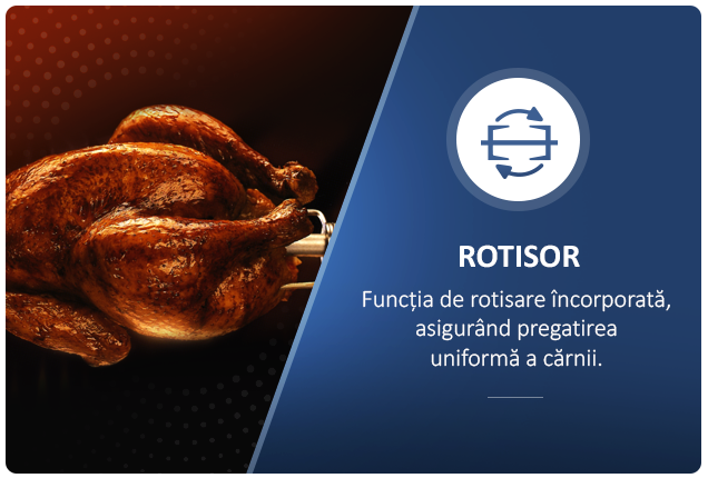 Cuptor electric Albatros A63BRC2, Capacitate 63 L, Putere 2200 W, Rotisor, 230°C, 6 functii, Negru