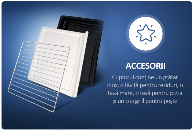 Cuptor electric Albatros A72BRCL2, 2200 W, Capacitate 72 litri, Rotisor, Convectie, 4 Programe, Negru
