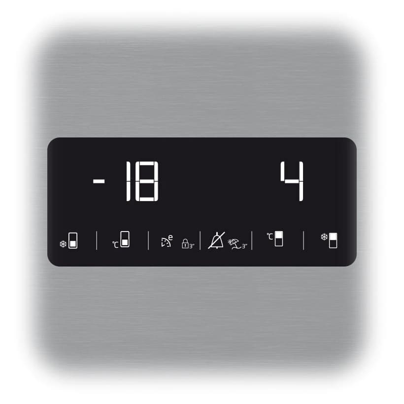 Congelator Beko RFNE448E41XB, 404 l, Clasa E, No Frost, Display LED, H 191.2 cm, Argintiu