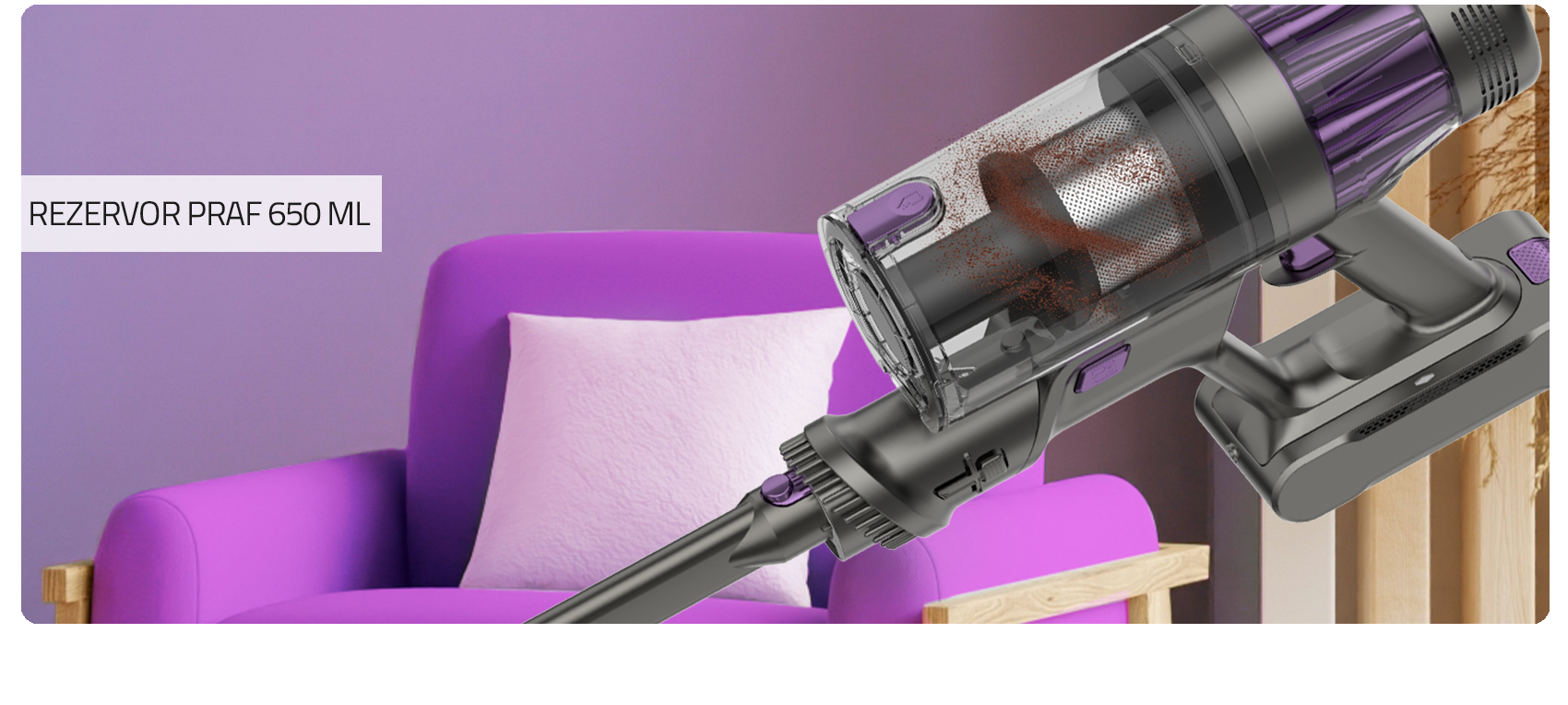 Aspirator vertical fara fir 2 in 1 Samus Typhoon Ultra Power