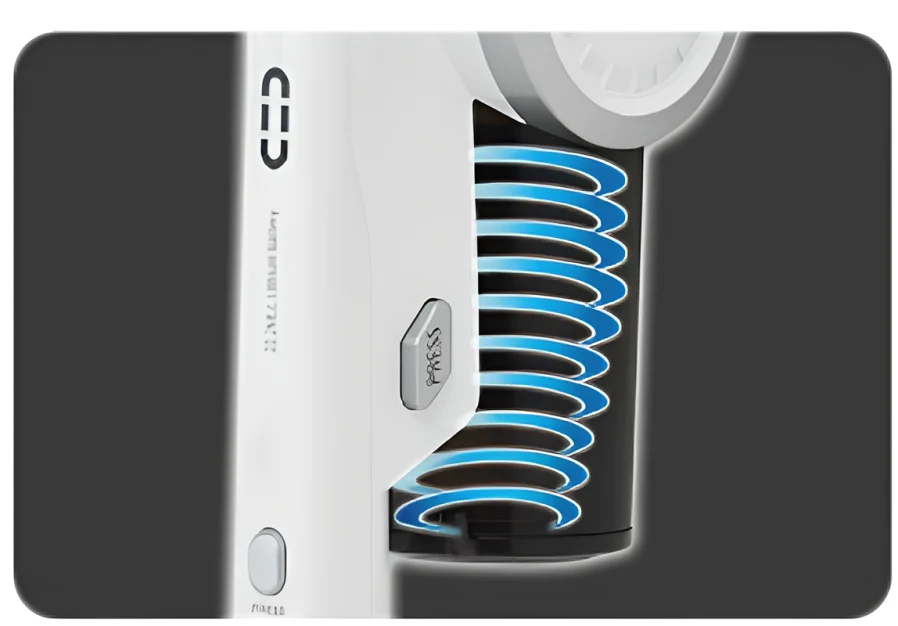 Aspirator vertical cu perie motorizata LDK Power Line Clean VT22, Putere 120 W, Functie aspirator de mana, Perie cu iluminare LED, Autonomie 35 minute, 2 viteze, Tehnologie Ciclonica