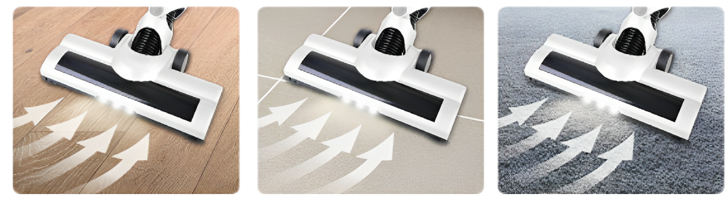 Aspirator vertical cu perie motorizata LDK Power Line Clean VT22, Putere 120 W, Functie aspirator de mana, Perie cu iluminare LED, Autonomie 35 minute, 2 viteze, Tehnologie Ciclonica