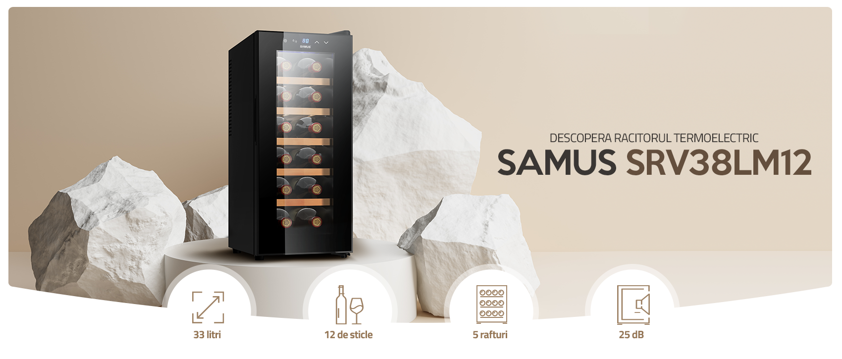 Racitor termoelectric (pentru vinuri) Samus SRV38LM12
