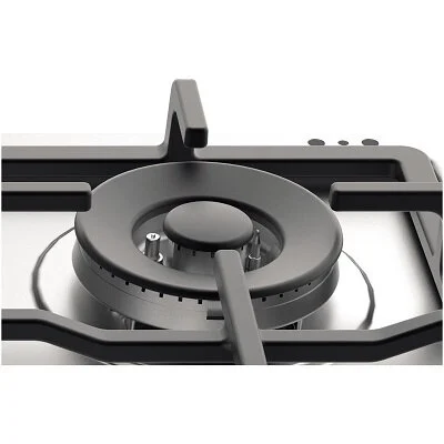 Plita incorporabila LDK Granada WOK JZ5BK75, Gaz, 5 arzatoare, WOK, Aprindere electrica, Gratare fonta, Siguranta, 75 cm, Negru
