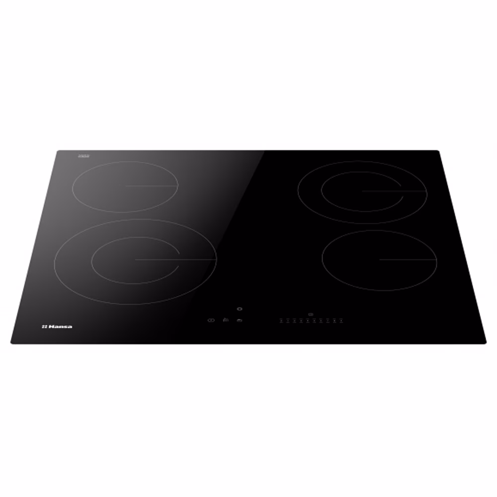 Plita incorporabila Hansa, 60 cm, Ceramica electrica, 4 zone, 2 zone extinse, touch, comenzi frontale, indicator putere, ChildLock, Auto Boil, mentinere temperatura, timer, sticla neagra [3]