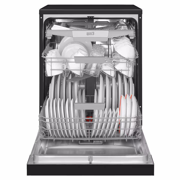 Masina de spalat vase Amica, free standing, 60 cm, 14 seturi, 7 programe, Display LED, 3 sertare, Clasa C, ECO, Indicator Sare, Dedurizare, ZoneWashing, ExtraDrying, ChildLock, 44dB, negru [2]