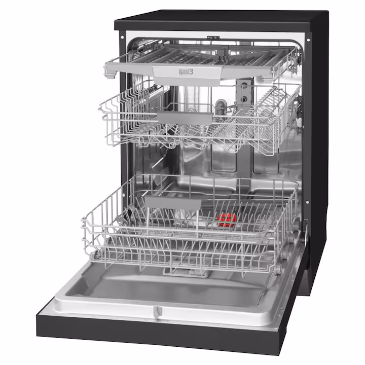 Masina de spalat vase Amica, free standing, 60 cm, 14 seturi, 7 programe, Display LED, 3 sertare, Clasa C, ECO, Indicator Sare, Dedurizare, ZoneWashing, ExtraDrying, ChildLock, 44dB, negru [4]