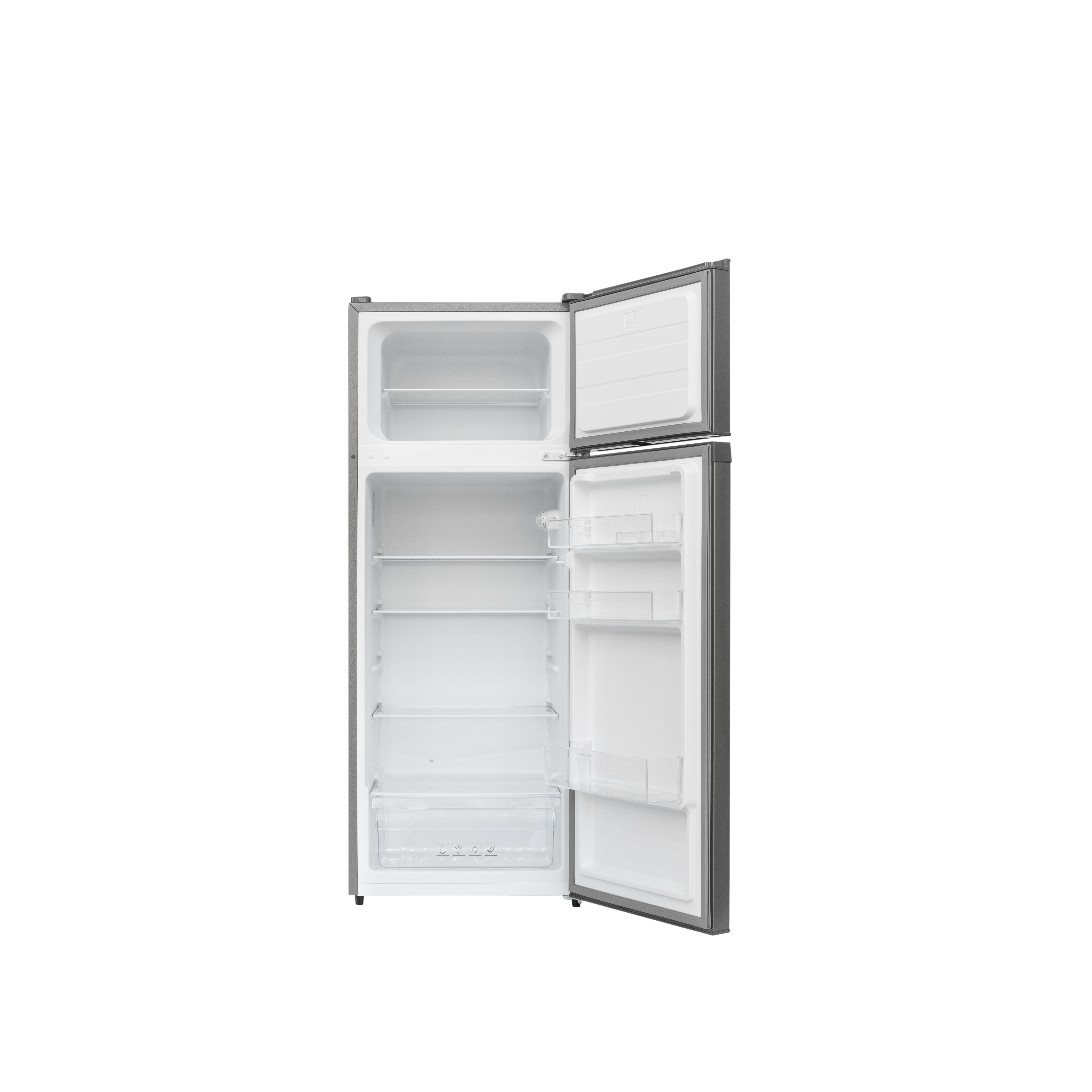 Frigider cu 2 usi Nobeltek Static, congelatorul sus, volum net 210 (168+42) litri, clasa E, Silver [1]