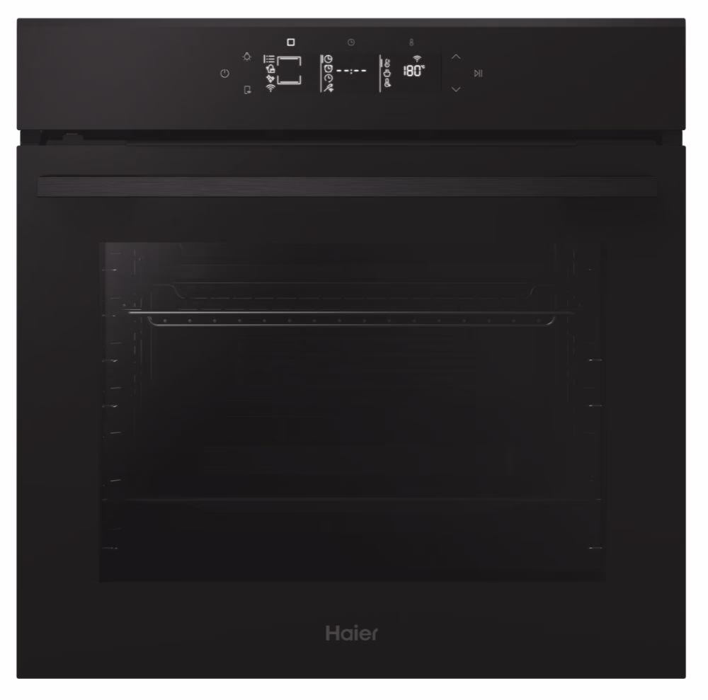 Marelvi - Cuptor incorporabil HAIER H6, Electric, Autocuratare pirolitica si hidrolitica, 78 l, Clasa A++, Wi-Fi, negru