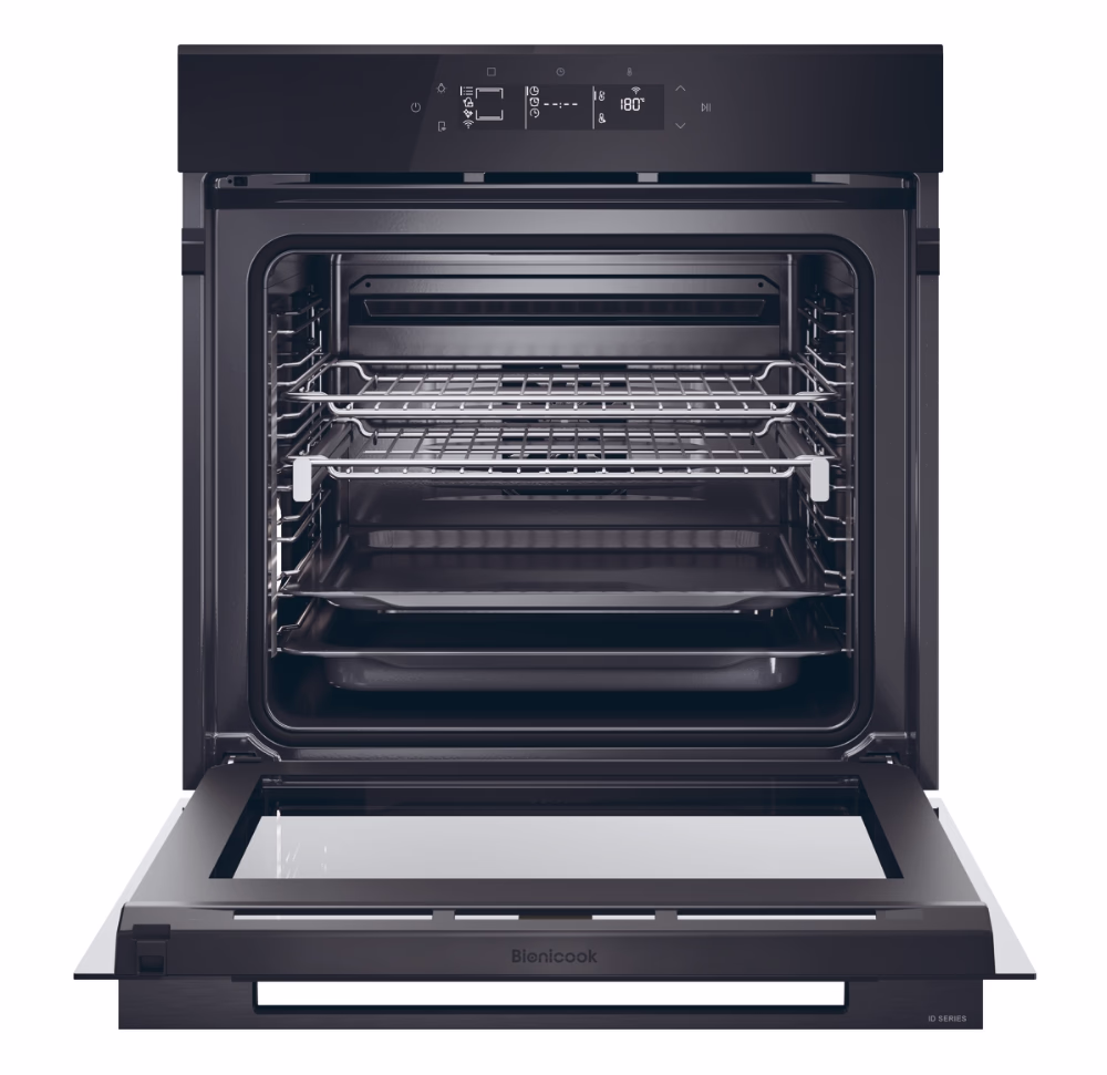Cuptor incorporabil HAIER H6, Electric, Autocuratare pirolitica si hidrolitica, 78 l, Clasa A++, Wi-Fi, negru [1]