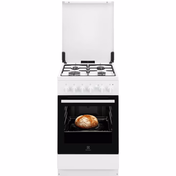 Marelvi - Aragaz gaz, 50x60 cm; 4 arzatoare gaz; Siguranta, cataliza;Grill electric; Iluminare cuptor
