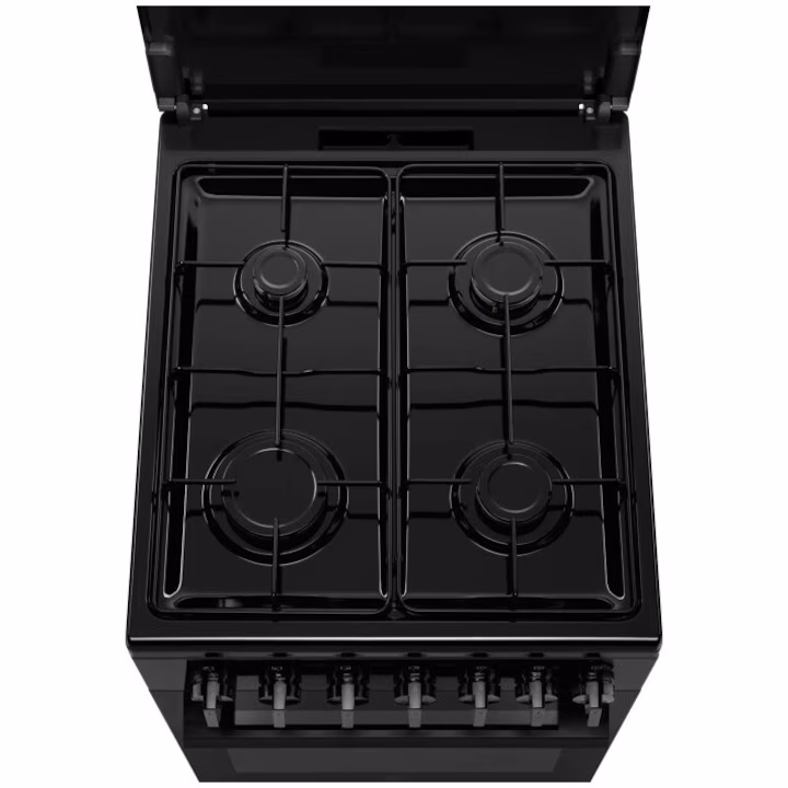 Aragaz ELECTROLUX mixt, 4 arzatoare, Gaz + Electric, L 50 cm, Grill, negru [1]