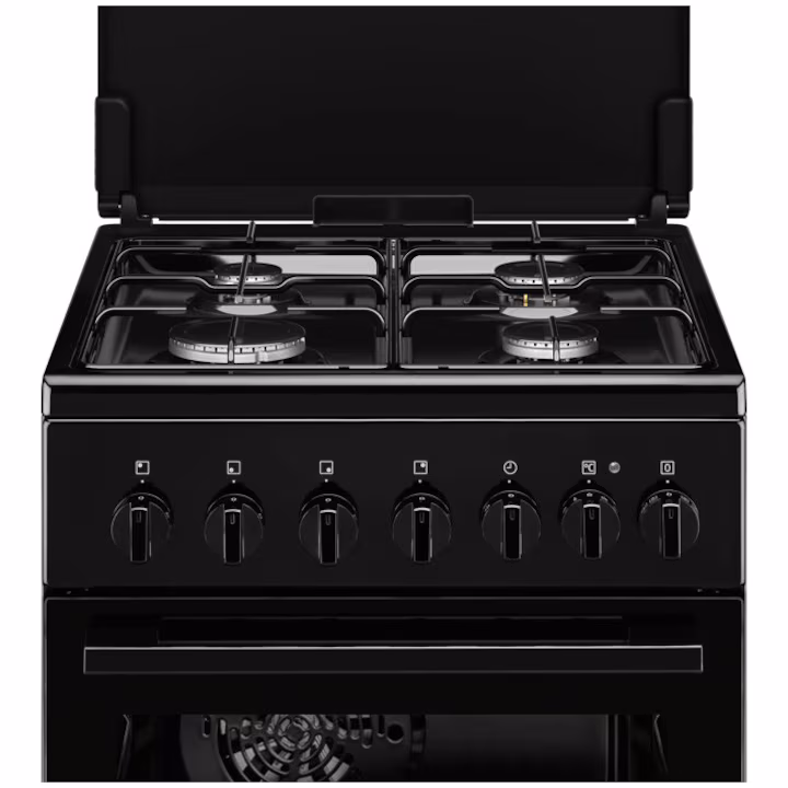 Aragaz ELECTROLUX mixt, 4 arzatoare, Gaz + Electric, L 50 cm, Grill, negru [2]