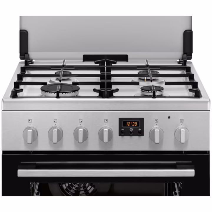 Aragaz ELECTROLUX mixt, HotAir, 4 arzatoare, Gaz + Electric, L 60 cm, Grill, inox antiamprenta [1]