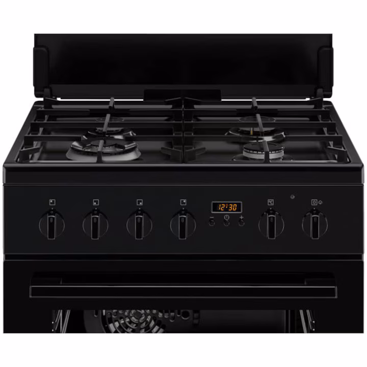 Aragaz ELECTROLUX, mixt, SteamBake, 4 arzatoare, Gaz + Electric, L 60 cm, Grill, negru [1]