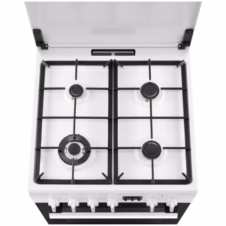 Aragaz ELECTROLUX, mixt, SteamBake, 4 arzatoare, Gaz + Electric, L 60 cm, Grill, alb [2]
