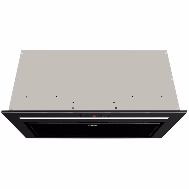 Hota incorporabila Amica, tip box, total incorporabila, 60 cm, 1 motor, 3 trepte de viteze, 652 m3/h debit maxim, 63 dB, rama din aluminiu, corp din otel vopsit, iluminare led, telecomanda, negru [4]