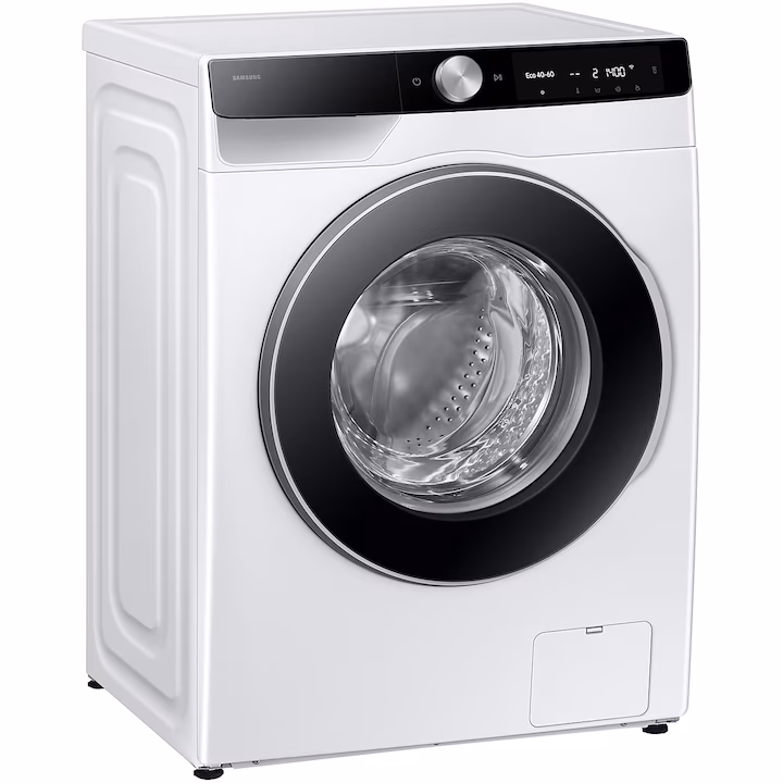 Masina de spalat rufe slim Samsung, 9kg, Clasa A, 1400rpm, AI Control, AI Wash, Auto Dispense, AI Ecobubble, Super Speed 39, Space Max, Hygiene Steam, Digital Inverter Motor, Display, Alb [1]