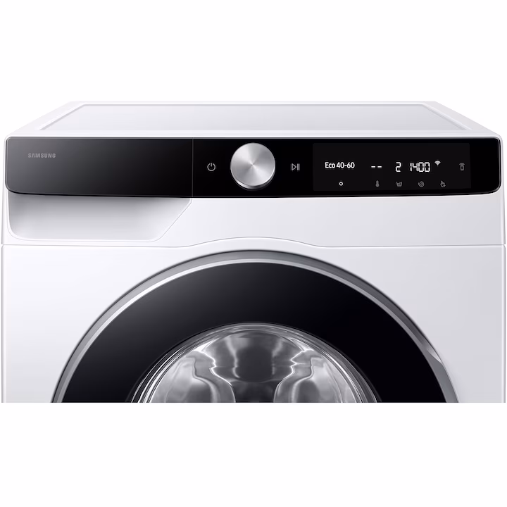 Masina de spalat rufe slim Samsung, 9kg, Clasa A, 1400rpm, AI Control, AI Wash, Auto Dispense, AI Ecobubble, Super Speed 39, Space Max, Hygiene Steam, Digital Inverter Motor, Display, Alb [3]