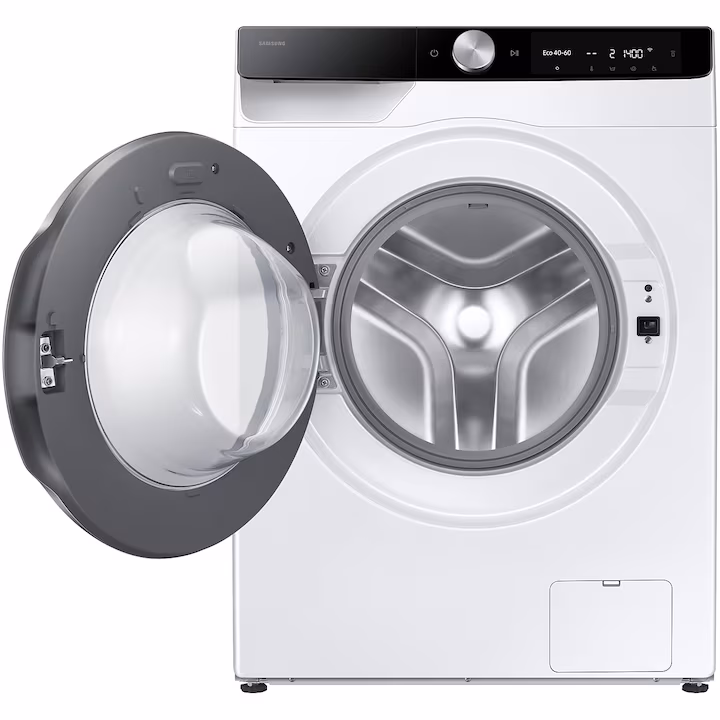 Masina de spalat rufe slim Samsung, 9kg, Clasa A, 1400rpm, AI Control, AI Wash, Auto Dispense, AI Ecobubble, Super Speed 39, Space Max, Hygiene Steam, Digital Inverter Motor, Display, Alb [4]