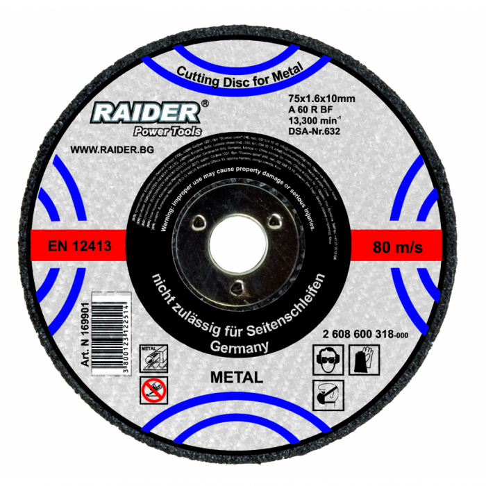 Disc pentru taiat metal 355 х 3.2 х 25.4 mm Raider Power Tools [1]