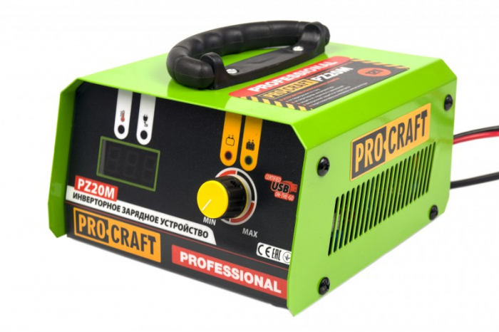 Incarcator invertor auto PROCRAFT PZ20M, Afisaj digital, 20A, 330W, Voltaj 12/5 [2]