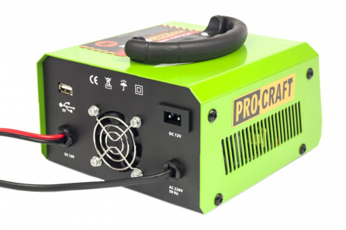 Redresor auto profesional Procraft PZ20, 20 A, 330 W, 12 V, port USB, ecran digital, protectie suprasarcina, indicator LED [4]