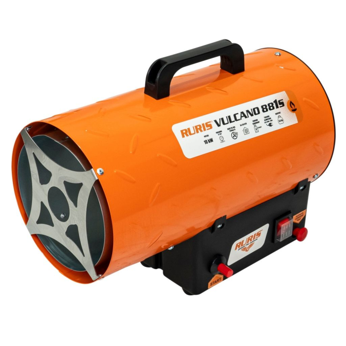 Aerotermă pe gaz VULCANO 881S, 10kW, 34.120 BTU, debit aer 320 mc/h, consum redus 0.73 kg/h [4]