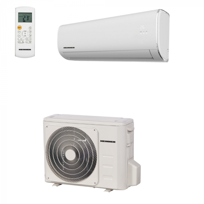 Aparat de aer conditionat Heinner Crystal HAC-CR12KITWIFI, 12000 BTU, Control WIFI, Kit instalare inclus, Clasa A++/A+, Functie Follow me, Functie turbo, Autocuratare, Alb [1]