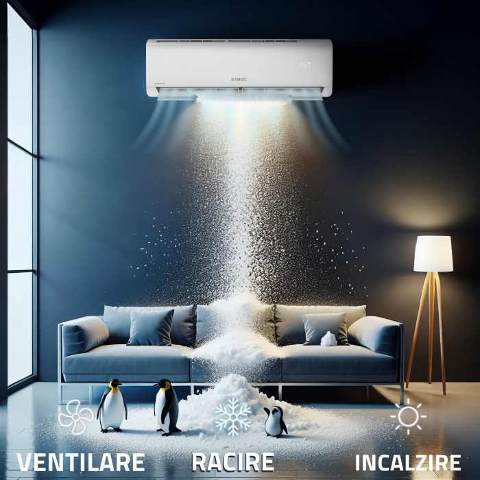 Aparat de Aer Condiționat Samus ACS-18K01 WiFi, 18000 BTU, Inverter, Răcire / Încălzire, Clasa A++, R32, Control Wi-Fi [10]