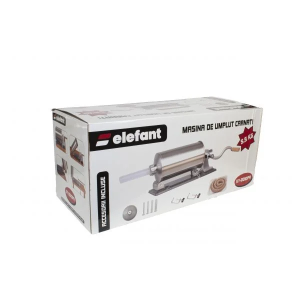Aparat de facut Carnati Elefant KY-2010PA, 5,5 kg, metal/inox, Orizontal/Rabatabil 4 palnii [7]