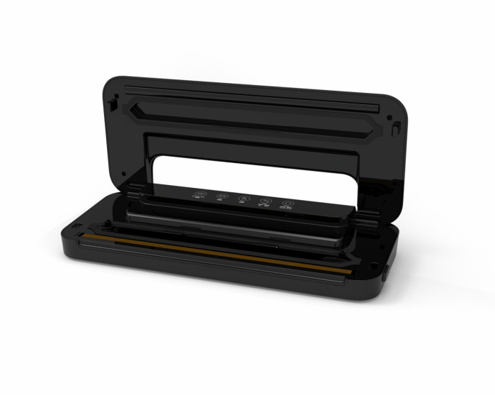 Aparat de Vidat și Sigilat Heinner FoodPrime Seal HAV-Y1109SS, 110 W, 9 L/min, 0,75 Bar, Control Tactil, Vidare Umedă/Uscată, Funcție Pulse, Cutter Inclus, Negru/Inox [5]