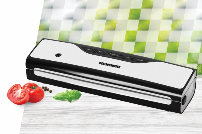 Aparat de Vidat și Sigilat Heinner FoodSeal HAV-Y136BKSS, 130 W, 6 L/min, Vidare Umedă/Uscată, Funcție Pulse, Cutter Inclus, Negru/Inox [8]