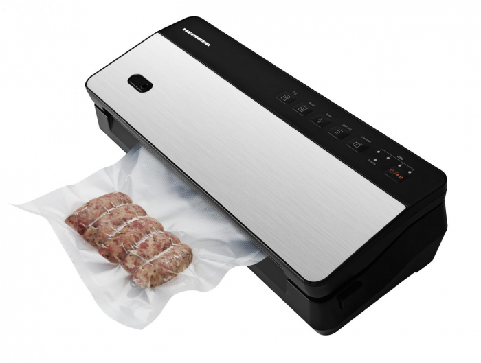 Aparat de vidat si sigilat reincarcabil Heinner HAV-CRD80SS , vidare uscata si umeda, functie sigilare, acumulator LI 11.1V, 2000 MAH, Putere : 80W, negru [1]
