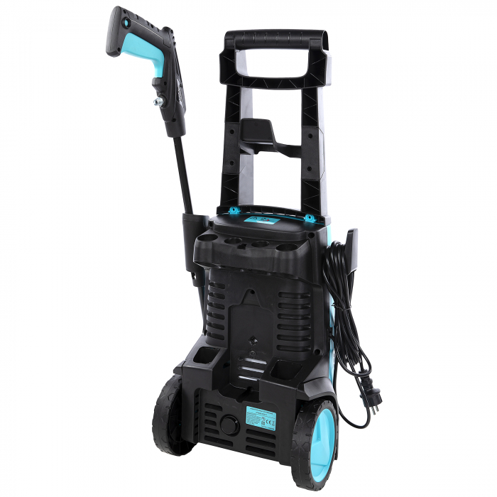 PACHET - Aparat spalat cu presiune DETOOLZ, presiune 135 bari, putere 1800 W, debit 6 l/min, DZ-CI109 + Furtun gradina BLUEBOS PLUS 1/2" (14 mm) 20m, set duze de conectare [13]