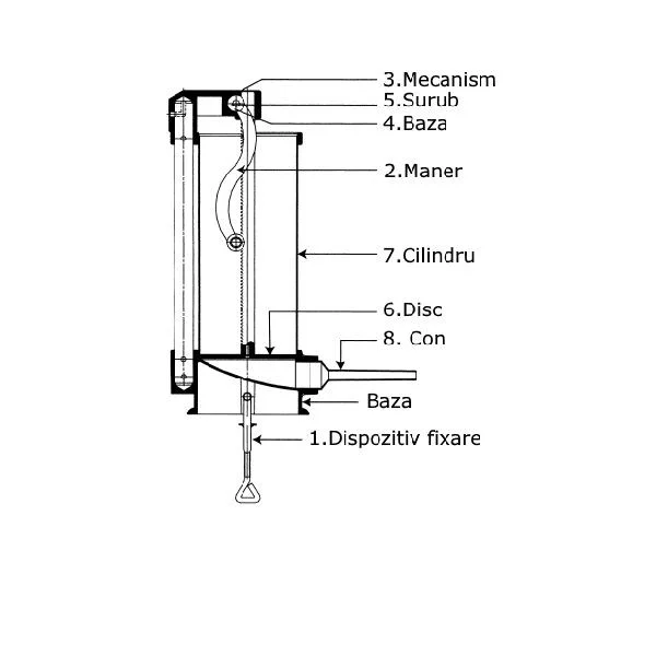 Aparat vertical de umplut carnati, 5 kg, metal/inox, 6 palnii, Elefant KY2010 [5]