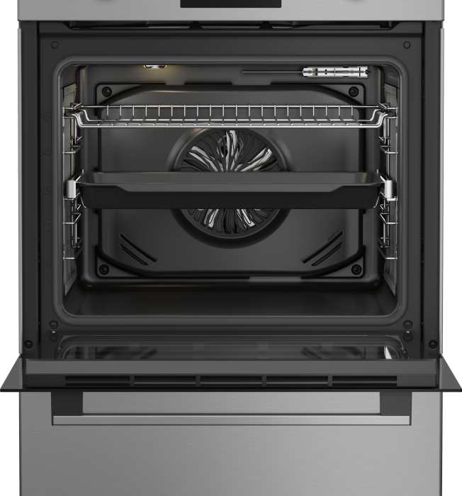 Aragaz electric Beko, plita inductie, cuptor electric, clasa A, 8 functii gatire, 3D cooking, Grill, Inox [4]