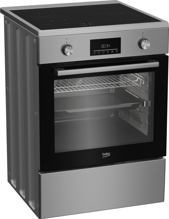 Aragaz electric Beko, plita inductie, cuptor electric, clasa A, 8 functii gatire, 3D cooking, Grill, Inox [2]
