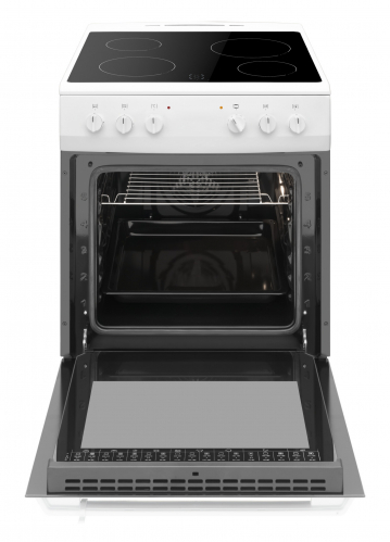 Aragaz electric Hansa, 60 cm, 4 zone, 8 functii, grill, ventilator, sertar depozitare, 62 L, clasa A, alb [6]