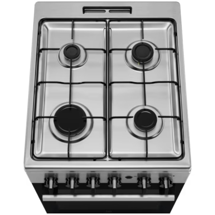 Aragaz Electrolux, Gaz, 4 arzatoare, Aprindere integrata plita si cuptor, Siguranta plita si cuptor, Autocuratare catalitica, Grill electric, Rotisor, 50 cm, Inox [3]