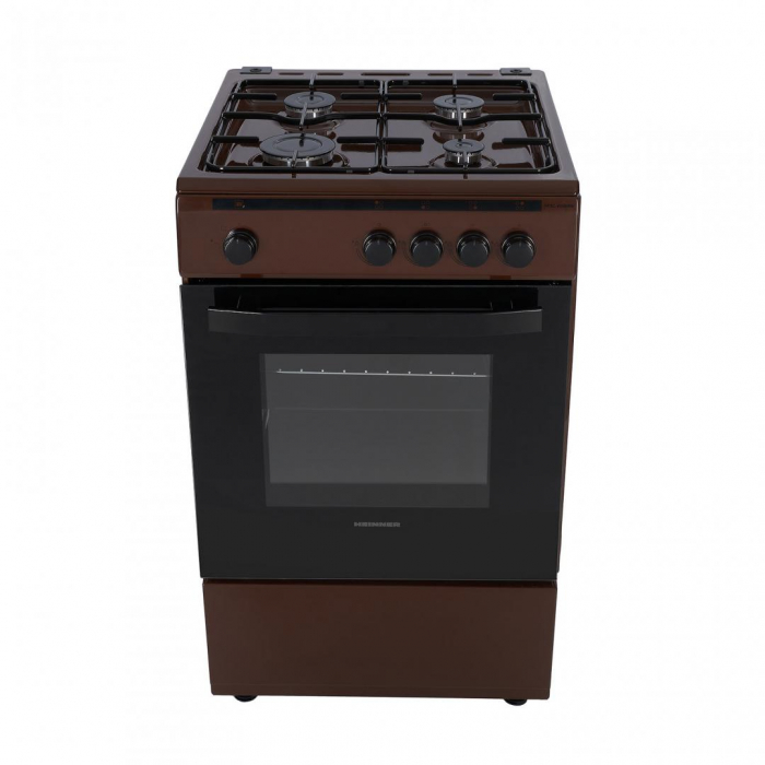 Aragaz Heinner HFSC-V50BRW, 4 arzatoare, Gaz, Dispozitiv de siguranta plita/cuptor, 50 cm, Maro [4]