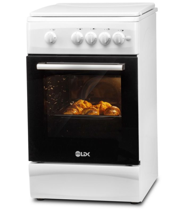 Aragaz LDK 5060 A WH RMV, Gaz, 4 Arzatoare, Siguranta, Aprindere electrica, Capac metalic, 50 x 60 cm, Alb [3]